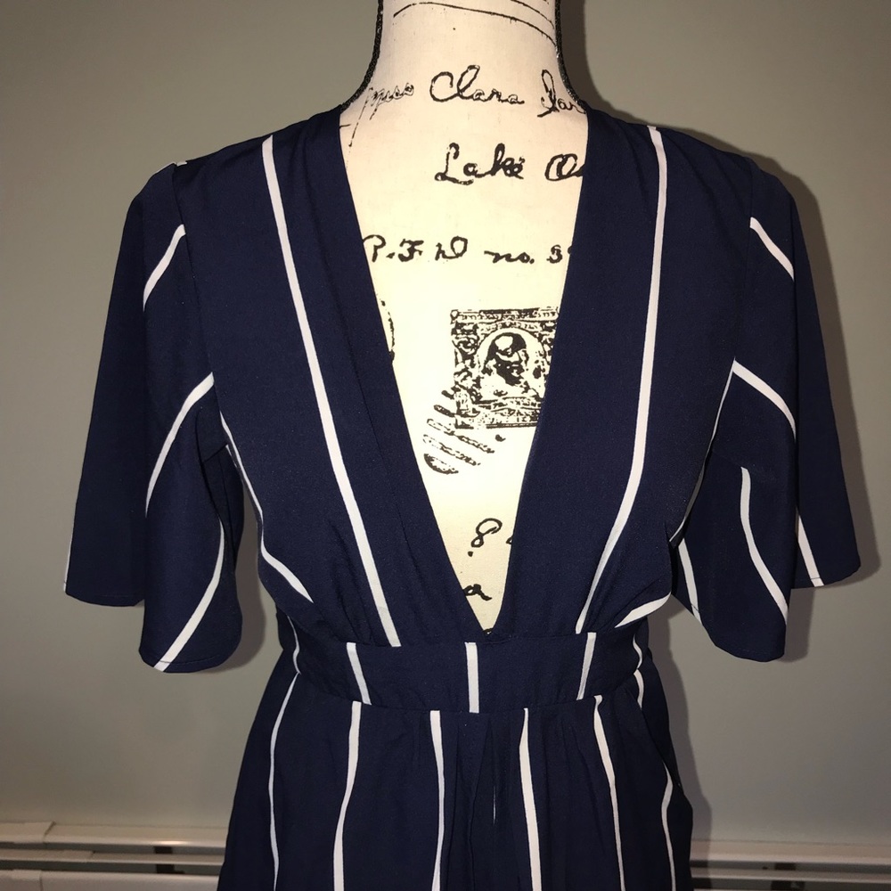Striped skirted romper - Picture 2 of 5
